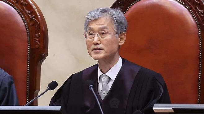 지난 5월 1일 이재명 당시 대선 후보의 공직선거법 위반 사건을 파기환송하는 조희대 대법원장