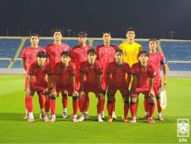 사우디아라비아와 연습 경기에 출전한 22세 이하 축구대표팀 | 대한축구협회 제공