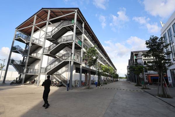 16일(현지시간) 캄보디아 프놈펜 인근 범죄단지인 태자단지의 모습. 2025.10.16 /연합뉴스