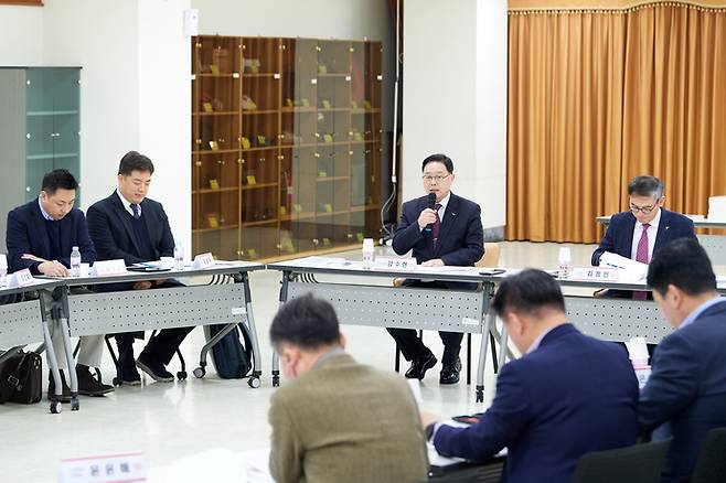 양주문화관광재단 설립 타당성 검토 최종보고회에서 강수현 양주시장이 발언하고 있다. 사진=양주시청