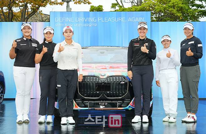 왼쪽부터 유해란, 윤이나, 김효주, 해나 그린, 야먀시타 미유, 김아림.(사진=이데일리 골프in 조원범 기자)