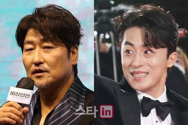 송강호(왼쪽)와 구교환(사진=이데일리 DB)