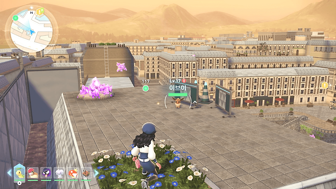 -&nbsp;블르 7번지 포켓몬 센터 건물 옥상에 이브이가 등장한다&nbsp;