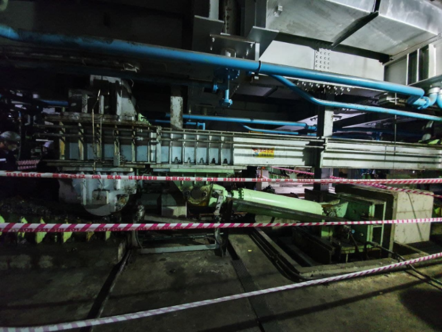 2021년 현대제철 당진제철소 노동자 김모(43)씨가 끼임사고로 숨진 가열로 3호기 모습. 민주노총 금속노조 제공