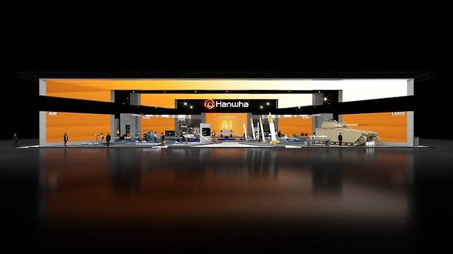 ‘서울 국제 항공우주 및 방위산업 전시회(ADEX) 2025’ 한화 부스 조감도. 사진=한화에어로스페이스