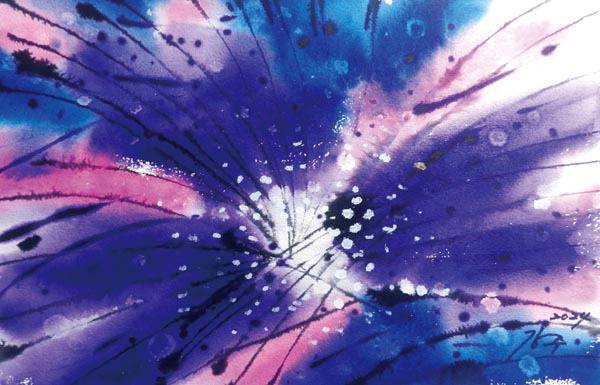 이강주 화백의 작품 ‘N4 생성 카오스 소멸’.