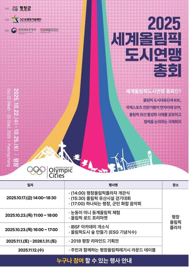 2025 세계올림픽도시연맹 총회 [2018평창기념재단 제공.재판매 및 DB 금지]