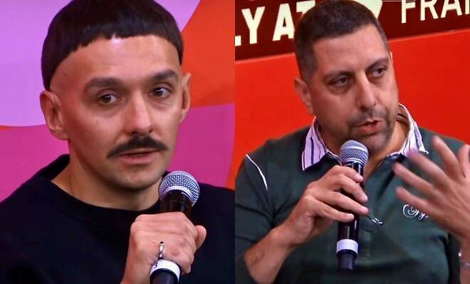 우크라이나 키이우 서점주 올렉시 에린착(왼쪽)과 동예루살렘에서 서점을 운영하는 마흐무드 무나. /프랑크푸르트 도서전 인스타그램