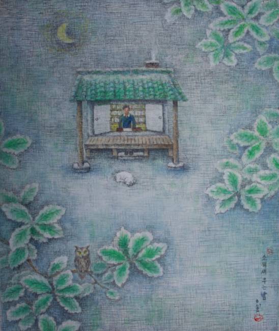 ▲ ▲ 이광택 작 ‘소쩍새 우는 밤’