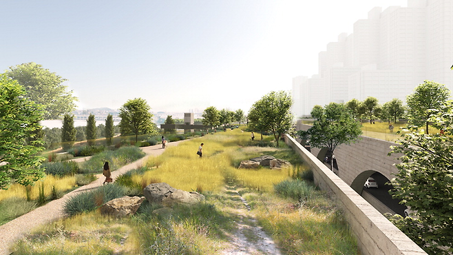 반포지구 덮개공원 조감도