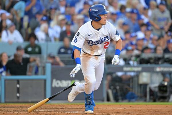 에드먼은 6회 적시타를 때렸다. 사진= Jayne Kamin-Oncea-Imagn Images= 연합뉴스 제공