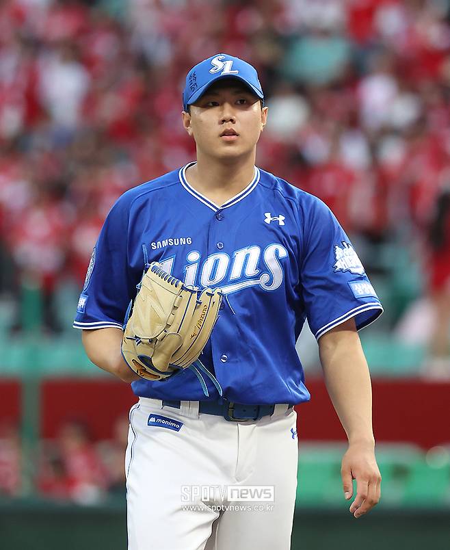 ▲ 가을에도 통하는 강속구를 보여주며 국가대표팀 선발의 자격을 증명한 배찬승 ⓒ곽혜미 기자