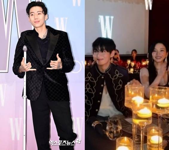 (좌) 박재범 / (우) BTS 뷔-에스파 카리나.