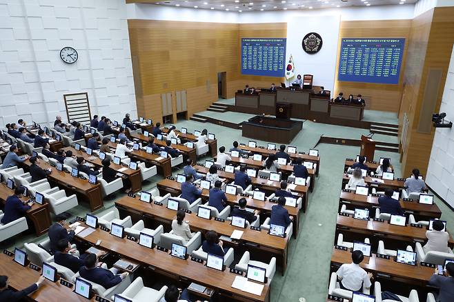 서울 중구 세종대로 서울시의회 본회의장의 모습. /뉴스1