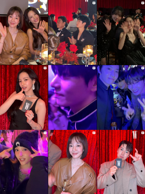 참석 연예인 사진으로 가득한 W코리아 SNS / 소셜미디어