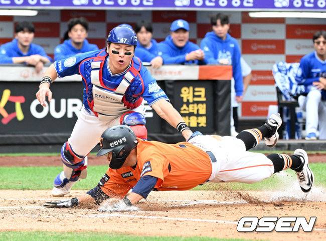 김태연 추격 득점으로 이어진 손아섭의 투지