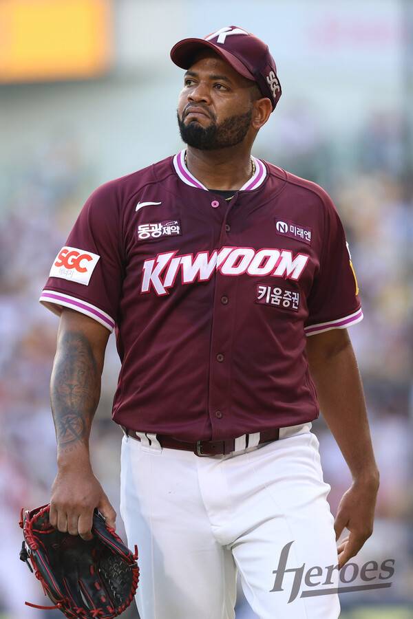 키움 알칸타라가 히어로즈와 재계약할까. (사진=키움 히어로즈)