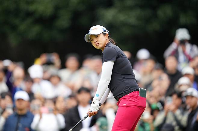 김세영이 19일 열린 LPGA 투어 BMW 레이디스 챔피언십 최종 라운드 2번 홀에서 티샷을 준비하고 있다. 사진 | 대회 조직위