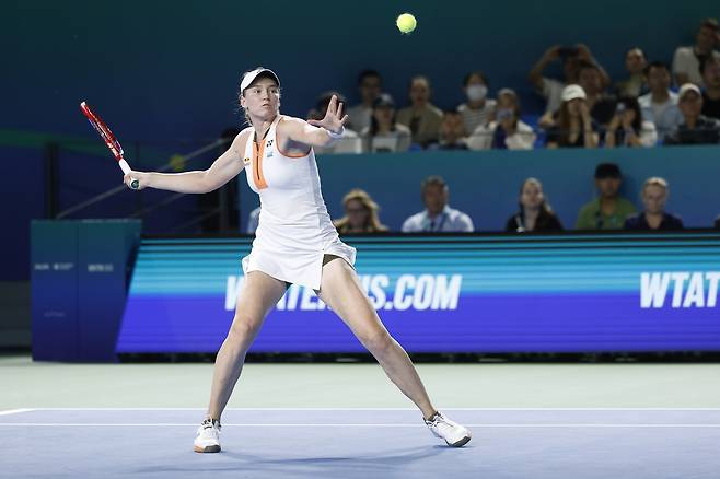 닝보 오픈에서의 엘레나 리바키나. GettyimagesKorea