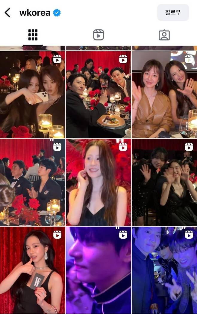 ▲ 더블유코리아 공식 인스타그램에 올라왔던 연예인들의 유방암 캠페인 현장 [더블유코리아 인스타그램]