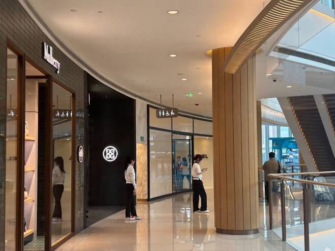 중국 상하이 플라자66 내 입점한 코오롱 FnC  골프웨어 브랜드 지포어(G/FORE) 매장. /사진=하수민기자