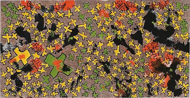 46-19. 137x70cm, 화선지, 먹, 채색, 2021 *재판매 및 DB 금지