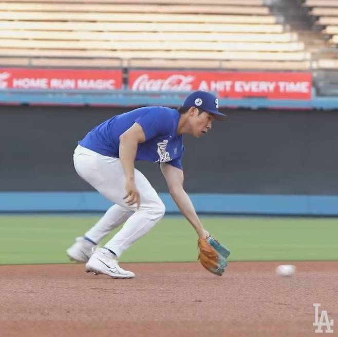 ▲ 김혜성 월드시리즈 대비 훈련 장면 ⓒLA 다저스 공식 SNS