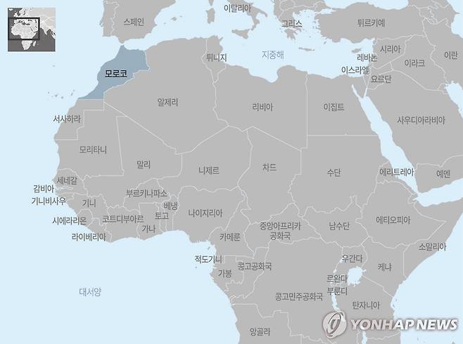 아프리카 모로코 지도 [제작 양진규]