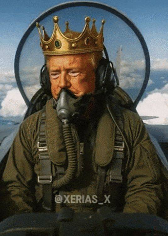 도널드 트럼프 미국 대통령이 ‘노 킹스’(No Kings) 시위가 열린 18일(현지시간) ‘트루스소셜’ 에 올린 AI 영상. 사진 X 캡처