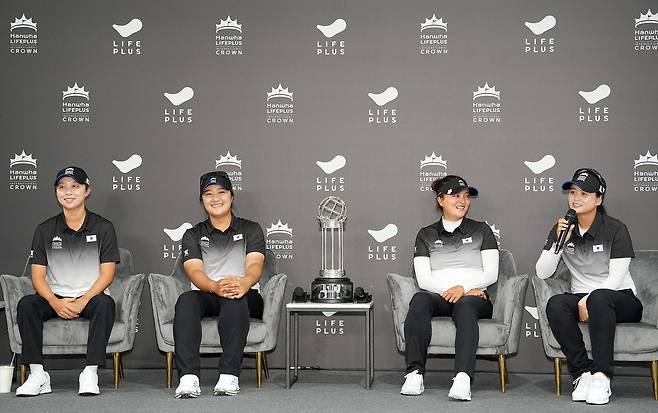 한화 라이프플러스 인터내셔널 크라운에 출전하는 한국 대표팀. 왼쪽부터 김효주, 유해란, 고진영, 최혜진. (LPGA 제공)