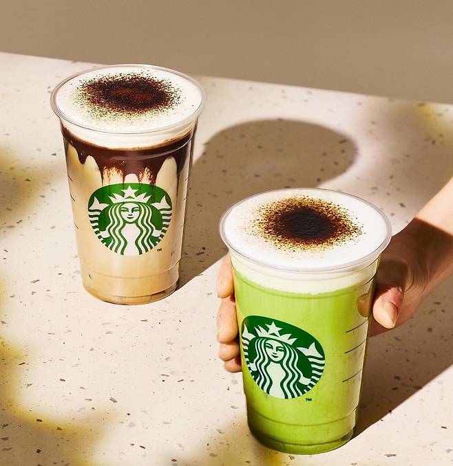 스타벅스가 지난달 출시한 ‘말차 글레이즈드 티 라떼’. 스타벅스 코리아 제공