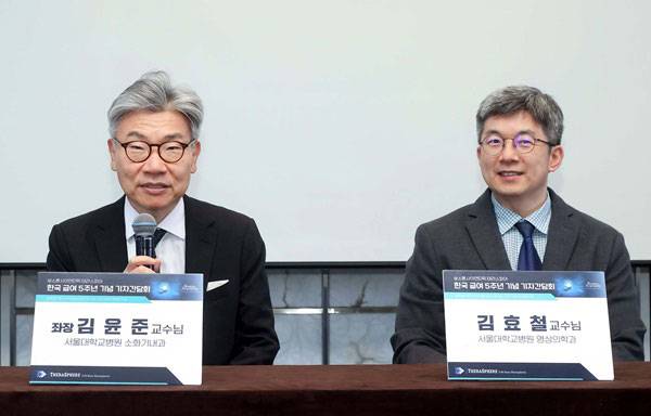 왼쪽부터 서울대병원 소화기내과 김윤준 교수, 서울대병원 영상의학과 김효철 교수/사진=보스톤사이언티픽 제공