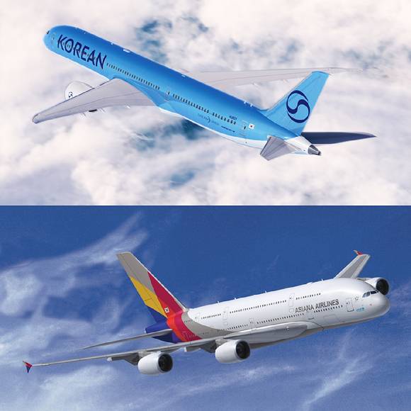 대한항공·아시아나항공 항공기 [사진=각사]