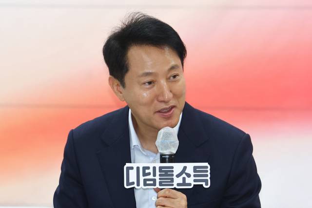 ▲오세훈 서울시장이 지난 4월 10일 서울 마포구 서울시 복지재단에서 열린 디딤돌 소득 가구 간담회에서 발언하고 있다. ⓒ연합뉴스