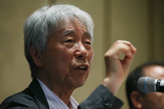 2016년 6월30일 이우환 화백이 위작 논란 관련 기자회견을 열었다. ⓒ연합뉴스