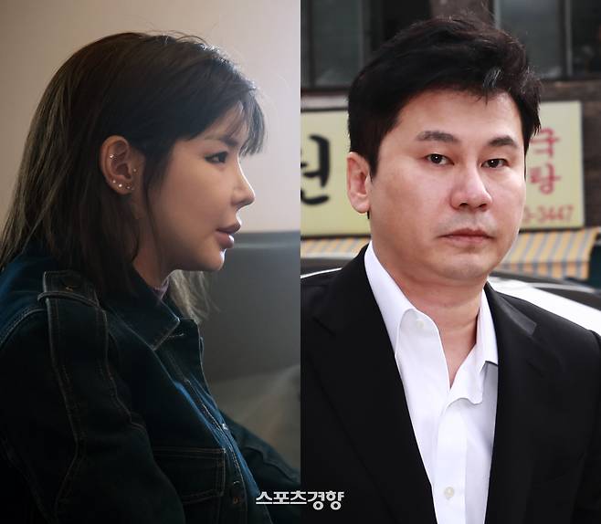 가수 박봄(왼쪽)이 양현석 YG엔터테인먼트 총괄 프로듀서를 고소했음을 알렸다. 사진 이선명 기자 57km@kyunghyang.com