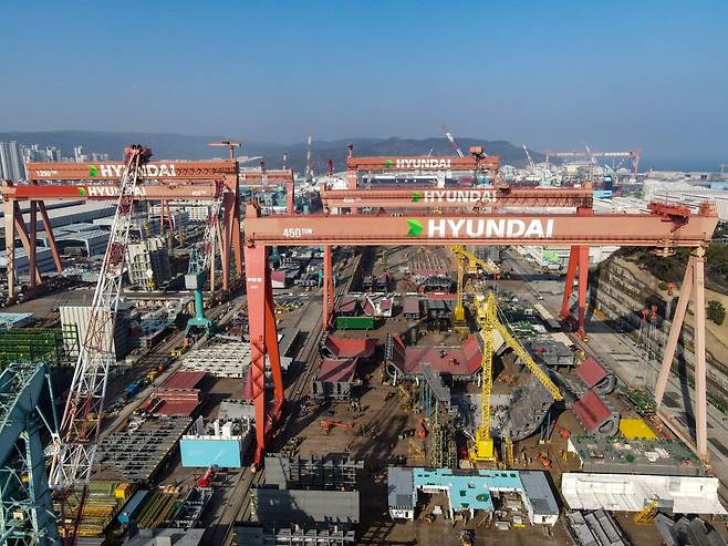 HD현대중공업 울산 조선소 전경. [HD현대중공업 제공]