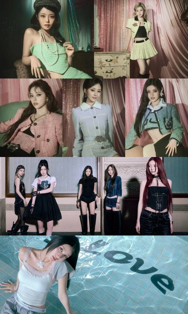 (위부터)  피프티피프티, 있지, 아이들의 미연. 어트랙트, JYP엔터테인먼트, 큐브엔터테인먼트 제공