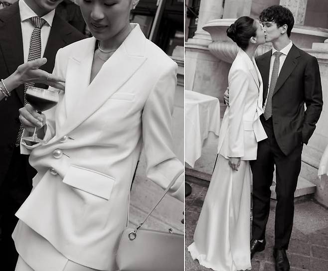 지방시 창립자 후손 션 태핀 드 지방시와 한국계 연인 정다혜씨의 결혼식 리허설 디너 사진./인스타그램