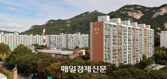 재건축을 추진 중인 서울 노원구 상계주공 4·5단지 일대 전경