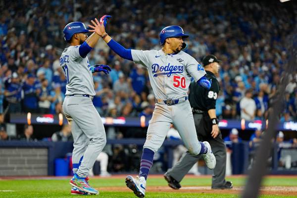 다저스는 이날 초반 리드를 잡았으나 역전을 허용했다. 사진= The Canadian Press via AP= 연합뉴스 제공