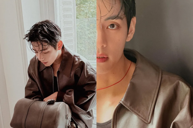 뷔가 가을과 잘어울리는 미모를 뽐냈다. / 뷔 인스타그램