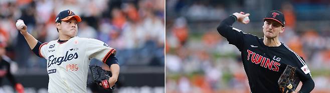 한화 문동주와 LG 톨허스트. 연합뉴스