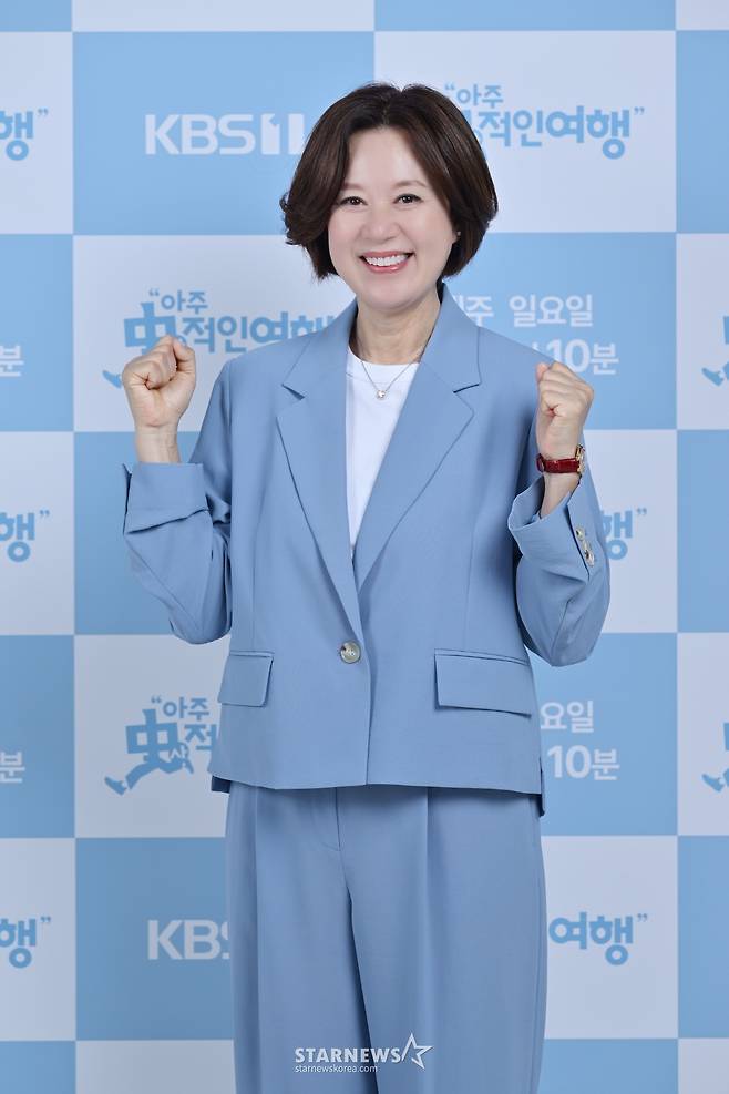 코미디언 박미선이 12일 오전 서울 여의도 KBS에서 진행된 1TV '아주 史적인 여행' 제작발표회에 참석해 포즈를 취하고 있다. /사진제공=KBS 2024.06.12 /사진=이동훈
