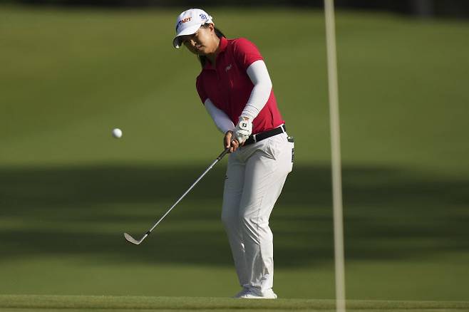 그린 주변에서 칩 샷을 하는 김세영.(사진=AP/뉴시스)