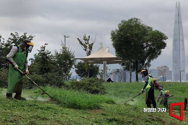 서울 광진구 뚝섬 한강공원 전경. 허영한 기자