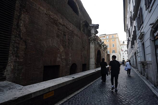 25일(현지시간) 이탈리아 로마 판테온 외벽 전경. EPA=연합뉴스