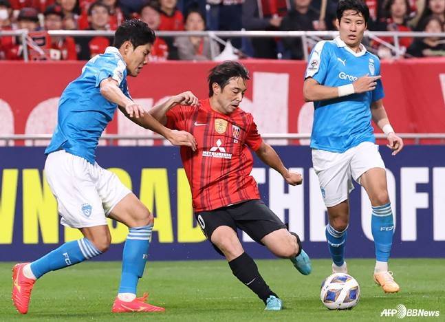 2023년 포항 스틸러스와 우라와 레즈의 아시아축구연맹(AFC) 아시아챔피언스리그(ACL) 경기 중. /AFPBBNews=뉴스1