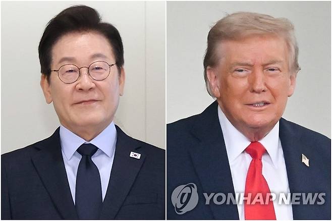 이재명 대통령(왼쪽)과 트럼프 미국 대통령 [AFP=연합뉴스·연합뉴스 자료사진. 재판매 및 DB 금지]