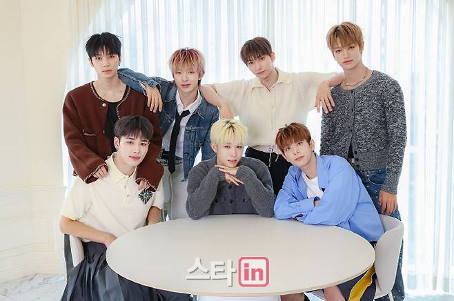 왼쪽 위부터 시계방향으로 소건, 토모야, 유우, 세이타, 유키, 휴이, 하루(사진=JYP엔터테인먼트)